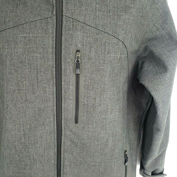 Columbia Mens Jacket Medium Water Repellent Gray Soft Shell Treasure Mountain - Picture 8 of 11